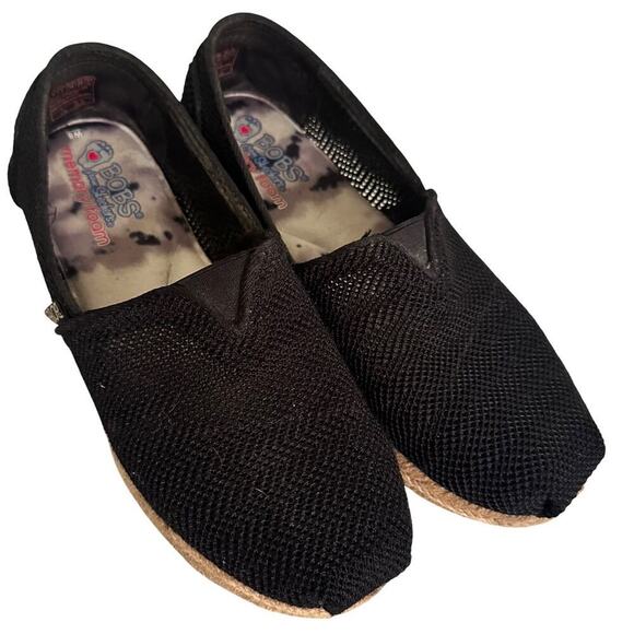 BOBS Women’s Size 8 Black Woven Memory Foam From Sketchers Slip Bohemian EUC - Picture 3 of 16